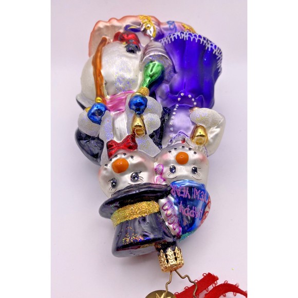 Christopher Radko Christmas Ornament Happy Snow Year Used - Picture 6 of 10